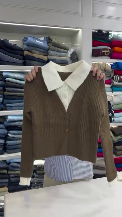 Womens Fall Long Sleeve Sweaters V Neck Cable Knitted Pullover Casual Soft Top - Image 4