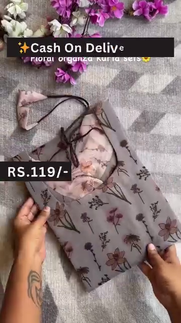 Peach Bloom Floral Organza Kurta Set – A Whisper of Elegance for Everyday - Image 3